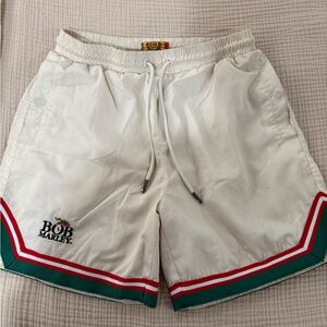 Bob Marley White Athletic Men's Shorts